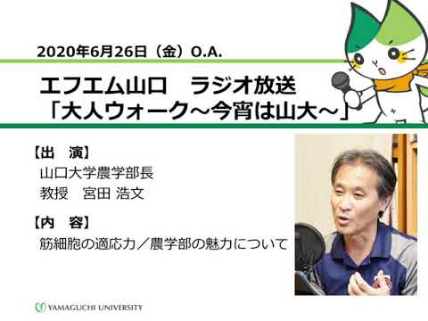 筋細胞の適応力／農学部の魅力について　山口大学農学部長　宮田 浩文 教授（20.6.26 O.A.） 【山口大学／大人ウォーク～今宵は山大～】