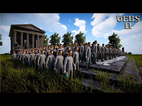 1,000 TESLAS DEFEND THE TEMPLE FROM 600,000 TROLLS | Ultimate Epic Battle Simulator 2 | UEBS 2