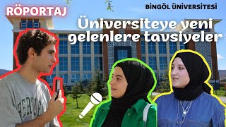 "Yeni gelen öğrencilere tavsiyen var mı?" RÖPORTAJ | Bingöl üniversite