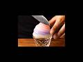 Cutting Glass Kiwi Ice Cream Ultra Realistic ASMR Satisfying Slice