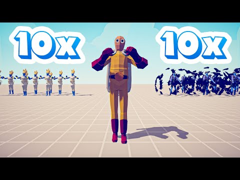 SAITAMA vs 10x DARK & SUPER PEASANTS - Totally Accurate Battle Simulator | TABS