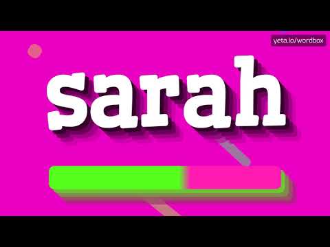 SARAH - How to pronounce Sarah?