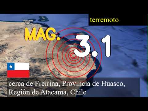 😱🚨  Terremoto cerca de Freirina, Provincia de Huasco, Región de Atacama, Chile Un terremoto de magni