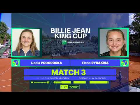 Nadia Podoroska Vs Yelena Rybákina - Billie Jean King Cup 2021