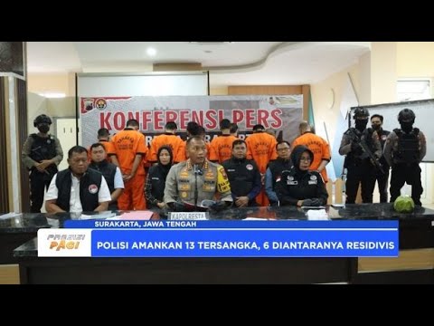 POLRESTA SURAKARTA AMANKAN 13 TERSANGKA PENYALAHGUNAAN NARKOBA