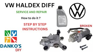 How to service and repair Vw Haldex differential 4 wheel drive (4motion)