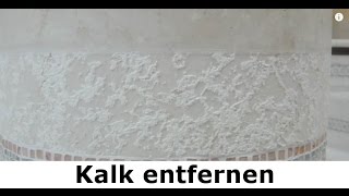 Kalk auf Kalkstein reinigen und entfernen - Reinigung von Kalkstein durch schleifen und schützen