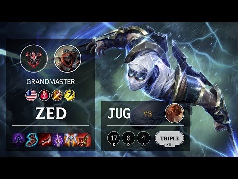 Zed Jungle vs Taliyah - NA Grandmaster Patch 10.2