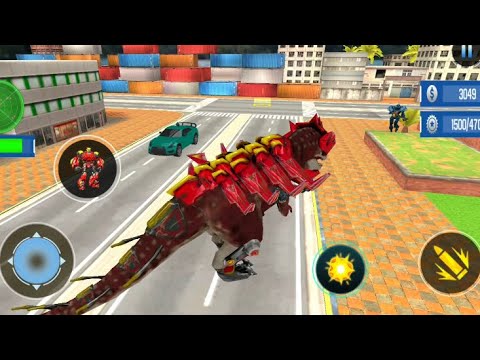 Best Dino Games -Dino Robot Transforming Game Android Gameplay