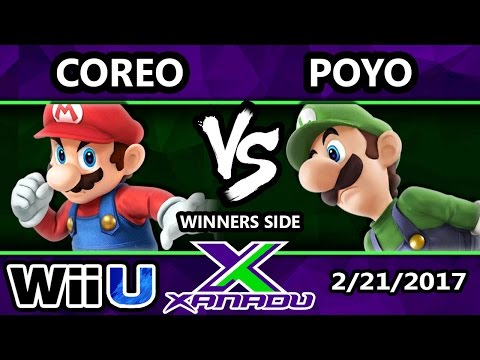 S@X 190 - Coreo (Mario) Vs. Poyo (Luigi) - SSB4 Tournament - Smash for Wii U - Smash 4