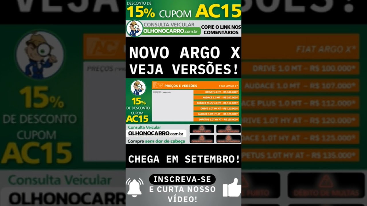 Novo Argo X: Veja as versões!