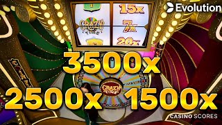 Crazy Time Big Win Today, OMG ! BIG BONUS ! RESULT 3500X,2500X,1500X,1000X ! Automatic RICH !