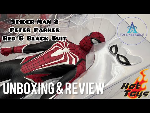 Ep18🔥Unboxing Hot Toys VGM66 Marvel’s Spider-Man 2 Peter Parker Advanced Suit 2.0 Red and Black Suit