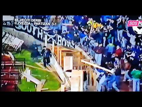 88 derbi, neredi navijača Partizana, milojko pantić se uzbudio 😁, Grobari Beograd ⚫⚪⚫ ⚪