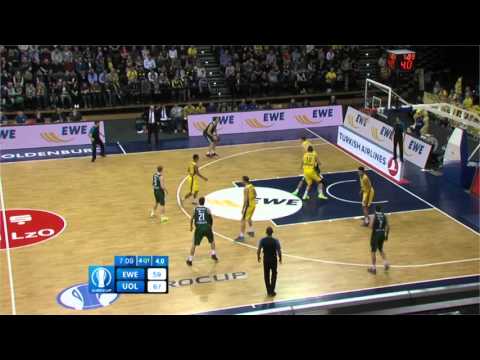 EWE Baskets Oldenburg - Union Olimpija 75:77 (10. krog, EuroCup 2015/2016)