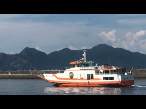 今治市営渡船「第二せきぜん」　出航風景　岡村～小大下～大下～宗方～今治