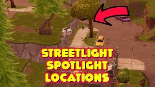 all 7 dance under streetlight spotlight locations in fortnite season 6 - street spotlight locations fortnite