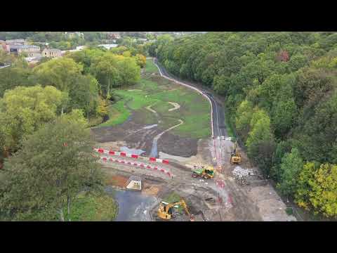Brighouse Flood Alleviation Scheme -(FAS) - Wellhome Park - Construction Progress October 2025