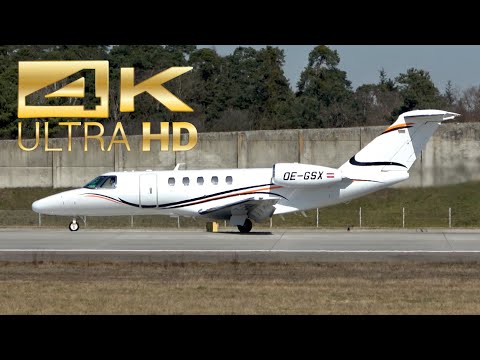 (4K) Cessna 525C Citation CJ4 International Jet Management OE-GSX departure Manching Airport ETSI