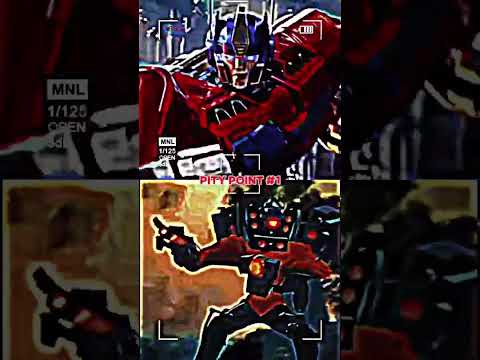 Optimus prime vs Titan speaker man #edit #debate #skibiditoilet #transformers #fpe