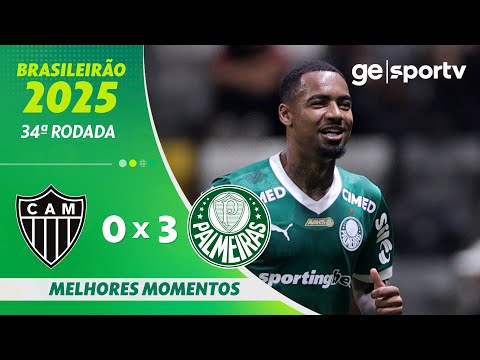 Gols e lances de Atlético Mineiro x Palmeiras