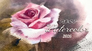 In Stillness, a Rose – A Quiet Watercolor Moment