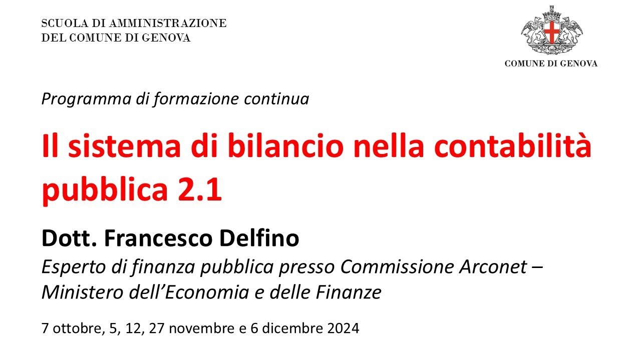 Il sistema di bilancio nella contabilità pubblica 2.1