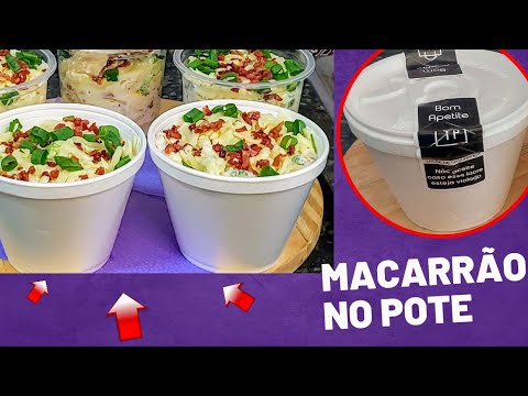 COMO GANHAR DINHEIRO COM MACARRÃO AO MOLHO BRANCO NO POTE!!