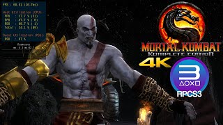 RPCS3 0.0.15 | Mortal Kombat 9 4K 60FPS UHD | PS3 Emulator Kratos Gameplay