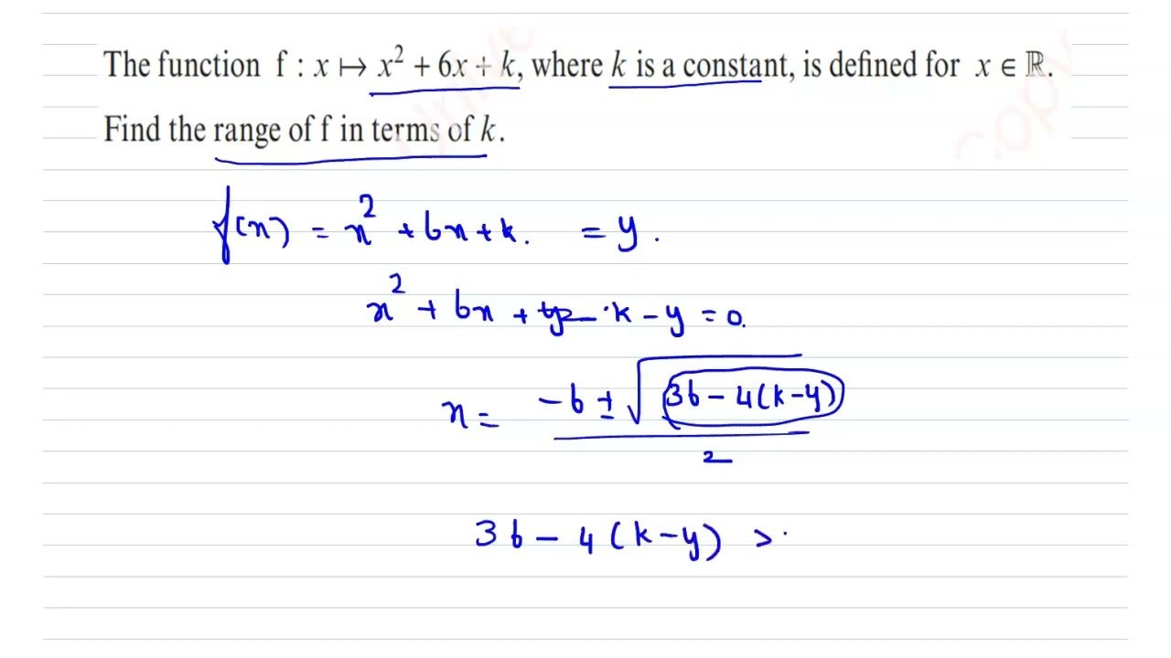 Cambridge AS and A level - Chapter 2 - Functions - Exercise 2A(11) - The function