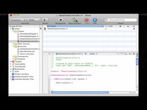 Xcode Tutorial - Display A UIActionSheet