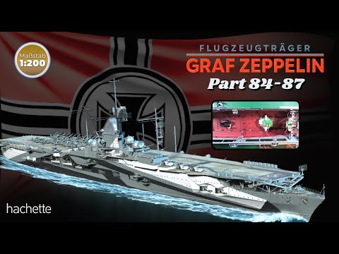 Hachette Aircraft Carrier Graf Zeppelin Part 84 - 87 - Side Platforms and Guns!