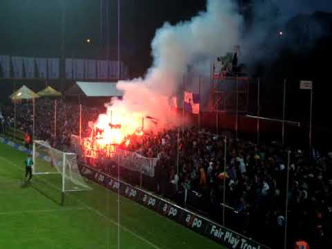 FC Luzern - FC Zürich; Pyro`s von beiden Fanlagern