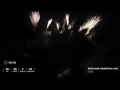 5305 - Brocade horsetail fan