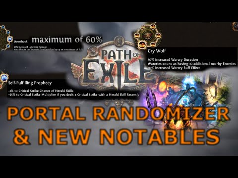 [Path of Exile] Portal randomizer, Shock, Warcry & Autobomber notables! | 3.10 Delirium