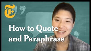 How to Quote and Paraphrase