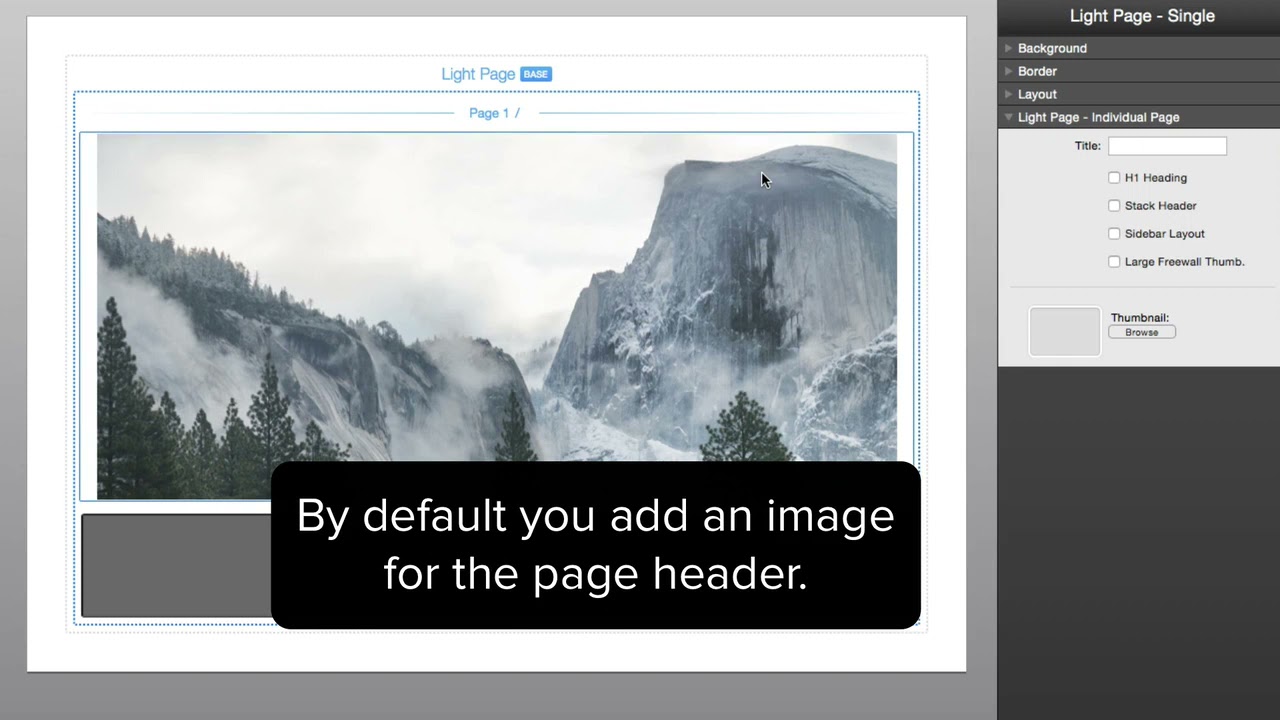 Light Page Single   Options