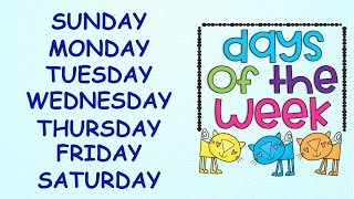 Days of the Week  With spellings Slow Version for 