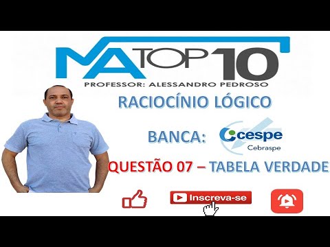 Questão 07   Cespe   Quantidades de linhas da tabela verdade