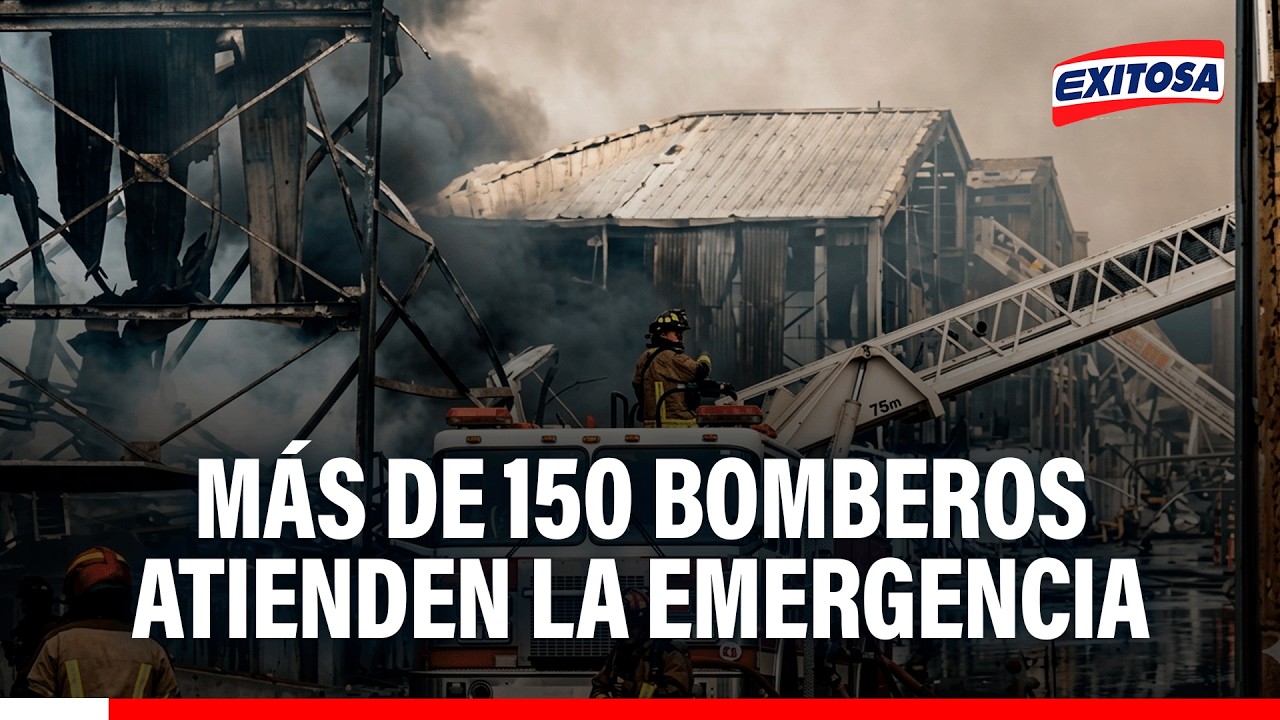 🔴🔵 Incendio en complejo industrial de Lurín podría ser controlado en horas de la noche