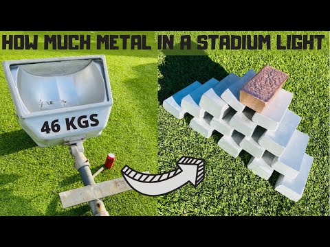 46KG Stadium Light Meltdown - Scrapyard Trash To Treasure - ASMR Metal Melting -Bulk BigStackD Bars