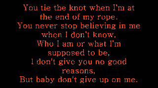 Dont Give Up On Me  Jason Aldean Lyrics