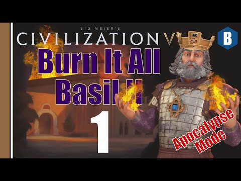 CIVILIZATION 6 - Byzantium (Deity) - BURN IT ALL BASIL II - Part 1 - APOCALYPSE GAME MODE