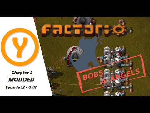 Factorio Bobs and Angels - Oil?! - Land Edition Episode 12