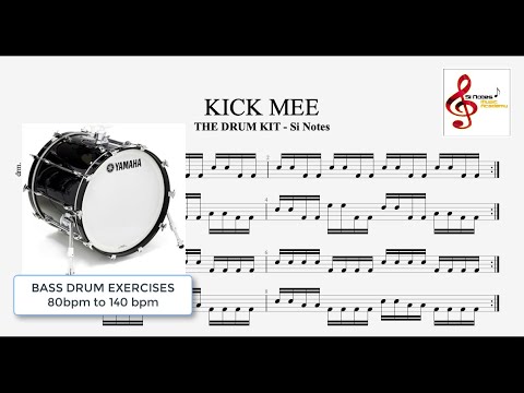 KICK MEE - Bass Drum Exercises 80bpm - 140 bpm