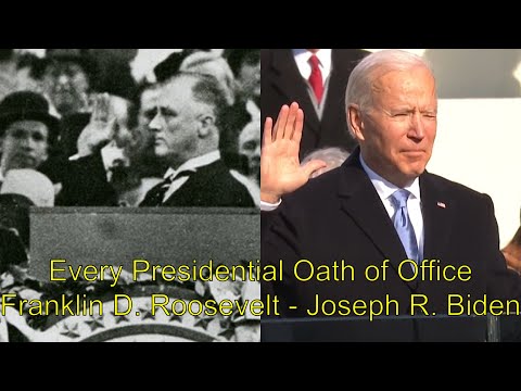 Every Presidential oath of office (Franklin D. Roosevelt - Joseph R. Biden) Video