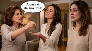 Minha mãe disse que a casa era da minha irmã. Então o tabelião abriu a escritura diante de todos