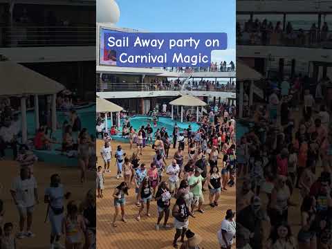 Thumbnail for Carnival Magic sail away party.  #cruiseship #cruise #travel #shorts #sailawayparty
