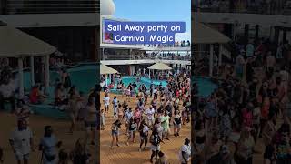 Carnival Magic sail away party.  #cruiseship #cruise #travel #shorts #sailawayparty