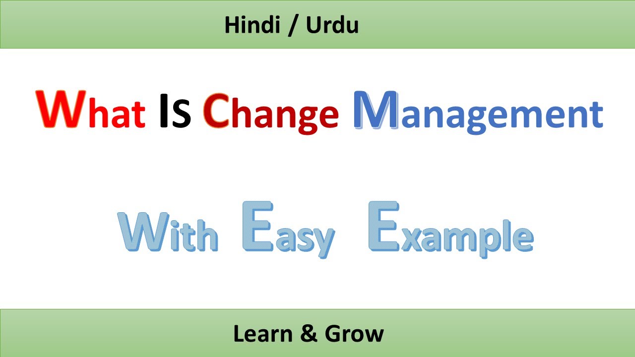 Change Management | Meaning of Change Management | Definition of Change Management in hindi |